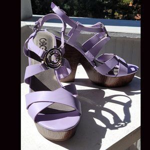 LILAC Purple GBG Los Angeles. Wedge Platform Sandals 9
